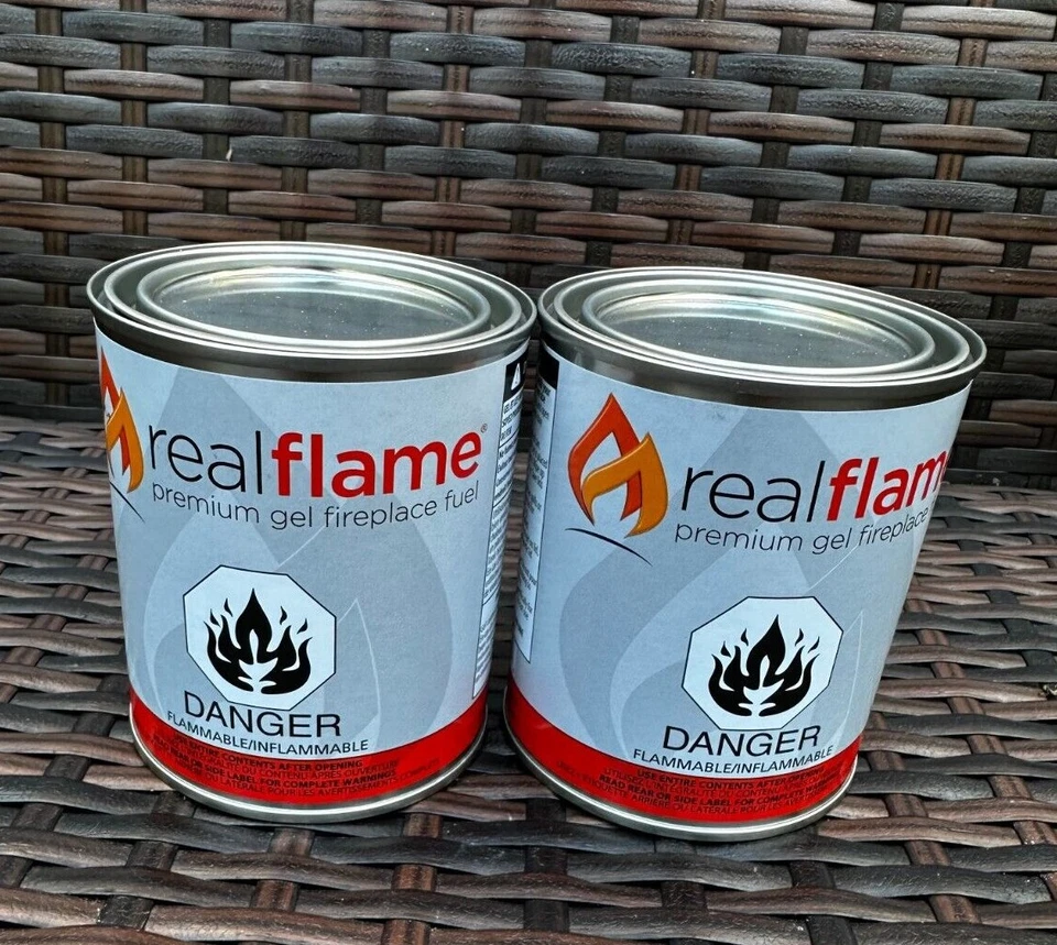 Real Flame Gel Fireplace Fuel, 2-13 Oz. Cans, Burns Up To 3 Hours - Image 1 of 1