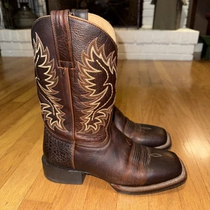 Cody James Xero Gravity Westernstiefel Herren Größe 9D Braun Leder Eckige Zehe - Bild 1 von 14