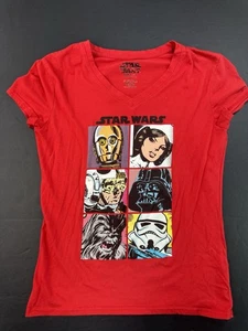 Star Wars Damen T-Shirt Rot Größe M Top Bluse Grafikdruck Stormtroopers - Bild 1 von 8