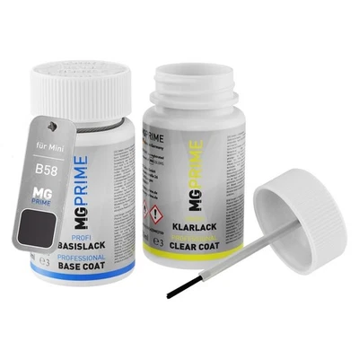 Autolack Lackstift Set für Mini B58 Thunder Grey Metallic Basis Klarlack je 50ml - Bild 1 von 4