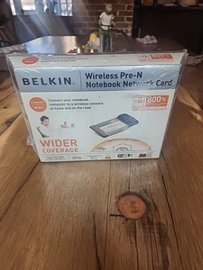 Belkin F5D8010 Wireless Pre-N 802.11x Pre-N Notebook PC Card Adapter FREE SHIP - Afbeelding 1 van 4