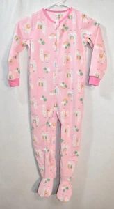 Absorba Pajamas Footed Fleece Size 5T  Alpaca Pink Girl's - Picture 1 of 5