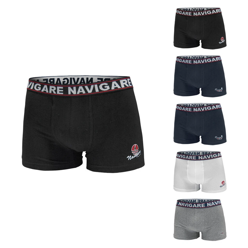 Pack 6 Paia Boxer NAVIGARE Cotone Elasticizzato Assortito Art.322 - Immagine 1 di 1