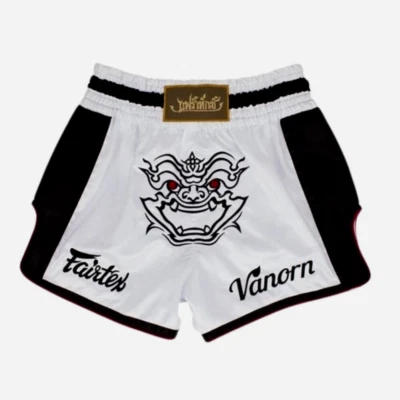 L Shorts Boxing Fairtex Muay Thai Mma Kickboxing Satin BS1712 Hanuman Head Piant - Image 1 of 4