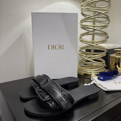 Sandalia acolchada Christian Dior Revolution Cannage negra 39 Foto 1 de 4