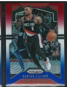 2019-20 Prizm Basketball #112 Damian Lillard RED WHITE BLUE PRIZM - Picture 1 of 2