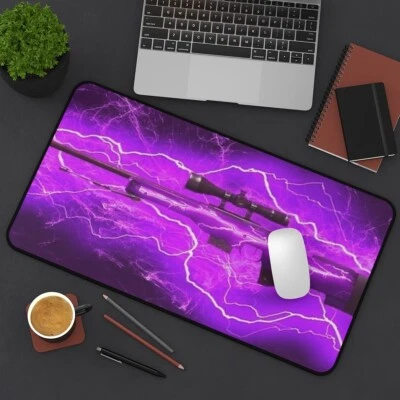Gaming Mauspad CSGO Mousepad Schreibtischunterlage, AWP | Blitzschlag 30x56 cm - Bild 1 von 4