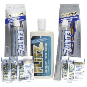 Flitz Polish Paste Cleaner & Restorer for Metal fibreglass and paint. boxed set - Picture 1 of 7