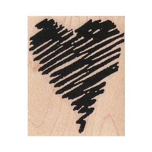 Estampilla de goma montada, corazón garabateando, corazón, amor, día de San Valentín, amantes, beso - Imagen 1 de 1