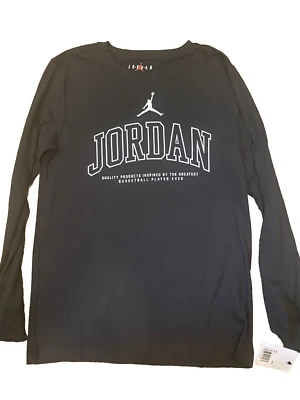 Nike Air Jordan Boy's Jumpman Long Sleeve Tee Black Size S, M, L NWT - Image 1 of 4