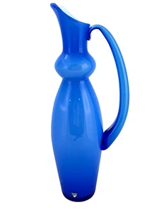 Orrefors Salsa Blue Large Pitcher by Helen Krantz - Mint Condition - Picture 1 of 12