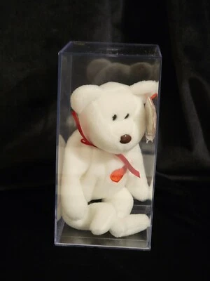 RARE TY Beanie Baby Valentino White Bear Retired 1998 with MULTIPLE ERRORS - Image 1 of 4