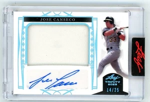 2023 Leaf Trinity handsigniert & Relikt #14/25 OAKLAND A's Jose Canseco - Bild 1 von 2