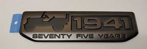 2016-2017 Jeeps 75th Anniversary 1941 Bronze Name Plate OEM 68268158AB - Picture 1 of 3