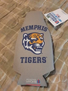 MEMPHIS TIGERS 12oz KOOZIE INSULATED COOLER BOTTLE HOLDER FOLDS FLAT - Picture 1 of 2