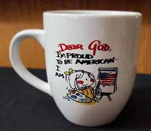 Annie Fitzgerald Dear God I'M STOLZ, EIN AMERIKANER 16oz Kaffeetasse Becher 2 Seiten - Bild 1 von 8