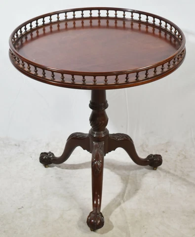 BAKER Stately Homes Collection Round Tilt Top Mahogany Table Cover
