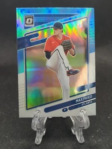 2021 Panini Donruss Optic Carolina Blue and White Prizm Max Fried #178 Braves - Bild 1 von 2