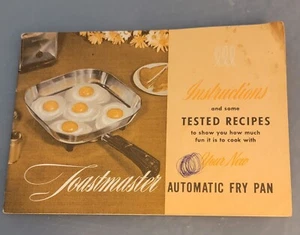 Toastmaster Automatic Fry Pan Vintage 1959 Recipe Book Pamphlet Guide MCM - Picture 1 of 2