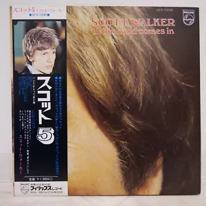 SCOTT WALKER / 'TIL THE BAND COMES IN JAPAN ISSUE LP POSTER COVER W/OBI, INNER - Picture 1 of 9