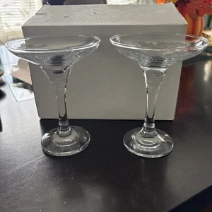 2 NEW V Crate & Barrel Reserve Sasha Champagne/Side Car Coupe Glasses - Picture 1 of 2