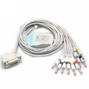 Compatible Siemens Hellige 10 Lead EKG cable one-piece 4.0mm banana ECG Cable - Picture 1 of 1