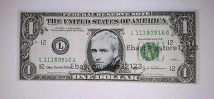 Layne Staley $1 Dollar Bill, Rare, Limited ed., Mint condition. Alice in Chains - Picture 1 of 2