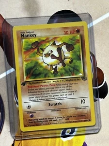 Pokémon TCG Mankey Jungle 55/64 Regular 1st Edition Common - Bild 1 von 2