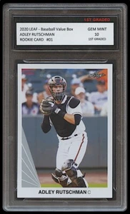 Adley Rutschman 2020 Leaf Value Box 1st Graded 10 Rookie Card Baltimore Orioles - Picture 1 of 1