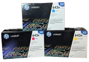 Original HP 643A Toner Set Cyan Gelb Magenta Open Box versiegelt für 4700 Laserjet - Bild 1 von 10