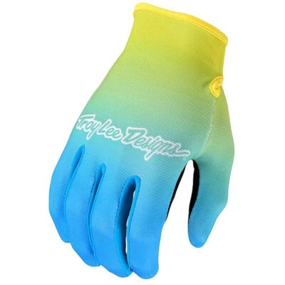 Troy Lee Designs Flowline Gloves Large Faze Blue/Yellow - Image 1 of 2