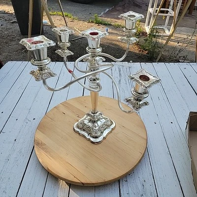 Antiguo candelabro de plata 5 luces ORNATADO DESPOJADO ORNAMENTADO Van Bergh Co Foto 1 de 4