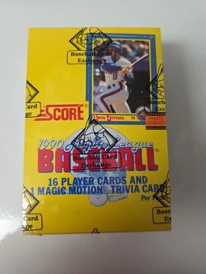 1990 Score Baseball Wax Box BBCE FASC - Image 1 of 4