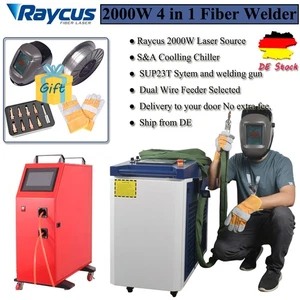 2000W Raycus 4 in 1 Fiber Laser Welding Machine Dual Wire Feeder Welder DE Ship - Picture 1 of 16