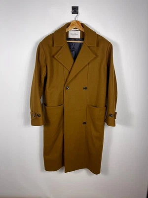 Abrigo de lana Max Mara para mujer de doble botonadura marrón chaqueta larga Cucito a Mano Foto 1 de 4