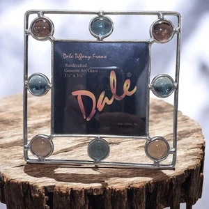 Dale Tiffany 5.5” Square Photo Frame New Multicolored Gem Stones - Picture 1 of 11