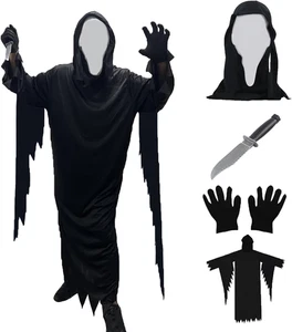 ® Scream Ghostface Costume Di Halloween Ghostface Costume Costume Da Fantasma Ur - Foto 1 di 12