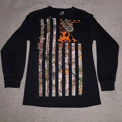 Vintage Metal Mulisha x RealTree Camo T-shirt Mens Small Black Helmet Head Y2k - Image 1 of 4