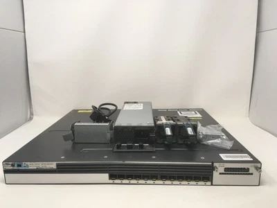 Cisco WS-C3750X-12S-E 12 Port GE IP Base Gigabit Switch W/PSU - Image 1 of 4