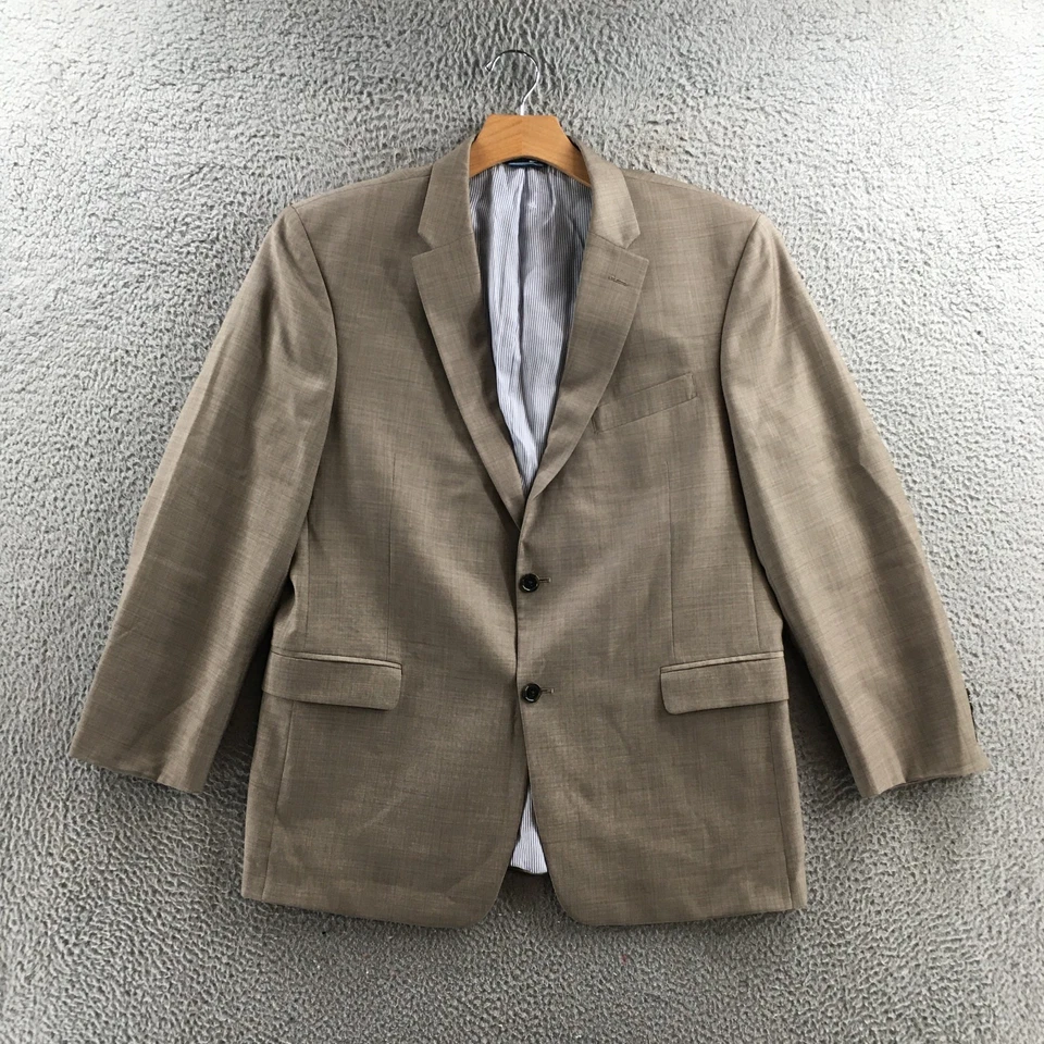Tommy Hilfiger Abrigo Blazer Chaqueta Hombre 46 Beige Lana Manga Larga Informal Bolsillo Foto 1 de 4