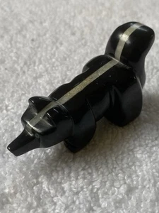 Vintage Jet Skunk Fetish w/White Inlay David Yazzie 2 1/2” Navajo Artist DTJ - Picture 1 of 9