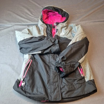 Gerry Coat Women M 10/12 Black Hooded Quilted Insulated Pink Lining - Image 1 of 4