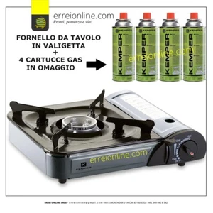 Fornello a gas butano campeggio cucina portatile Kemper 104987 + kemper 577 - Foto 1 di 3
