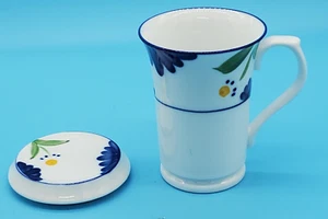 Taza de café/taza de té diseño floral de 10 oz con cubierta a juego - Imagen 1 de 5