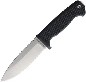 Demko Fixed Knife AUS-10A Steel Blade W/ Checkered Rubber Handle - AD22GHGRBK - Picture 1 of 3
