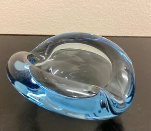 Vintage Mid Century Per Lütken for Holmegaard Aqua Blue Akva Ashtray - Picture 1 of 5