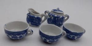 Vintage Kinder Teeservice Teile 6 Blue Willow Made In Japan - Bild 1 von 9
