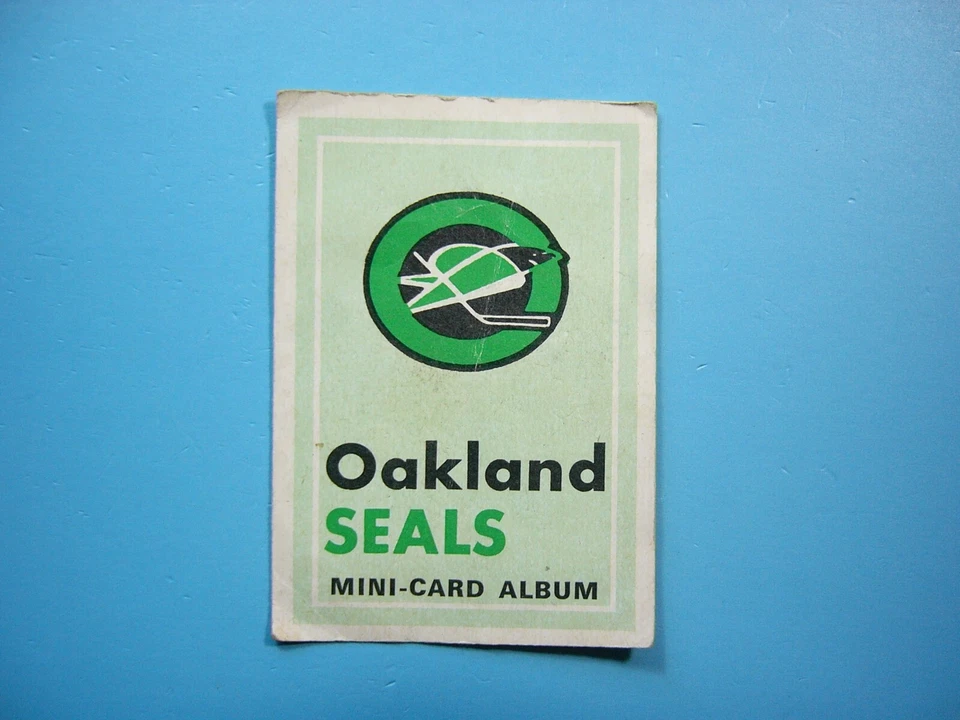 1969/70 O-PEE-CHEE NHL 4-IN-1 MINI STAMP EMPTY BOOKLET ALBUM OAKLAND SEALS OPC - Image 1 of 3
