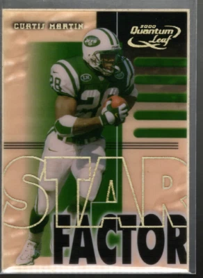 B1407- 2000 Quantum Leaf Star Factor #SF17 Curtis Martin /2500 - NM-MT - Image 1 of 2
