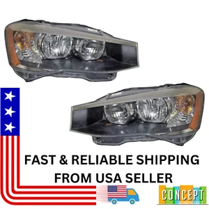 For BMW X3 2015-2018 Halogen Headlight Black Housing PAIR BM2518142 / BM2519142 - Picture 1 of 10